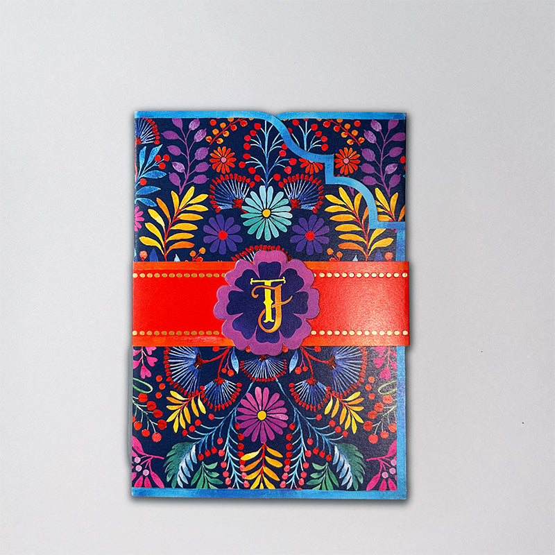 Saltillo Pattern Invitation Cabo Colourful Patterns | Gate-fold Invitations – Potesta Designs Shop